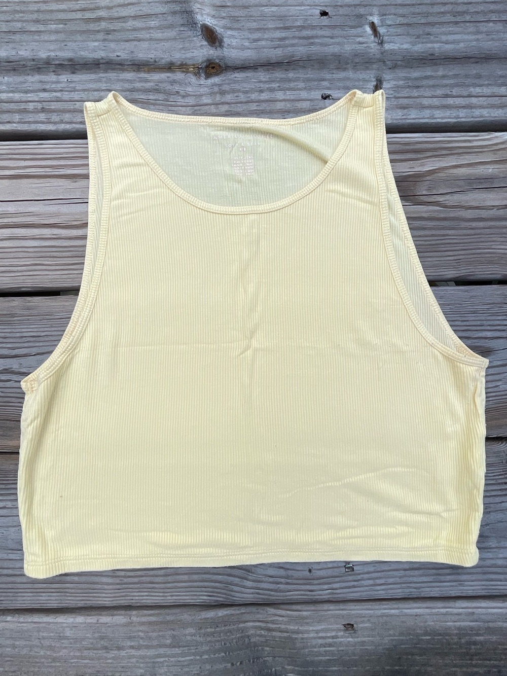 Butter Yellow AE ribbed top